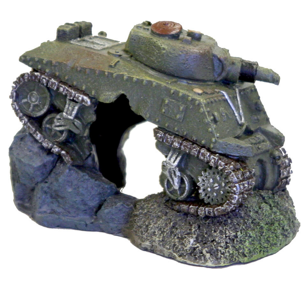 Blue Ribbon - Army Tank With Cave Ornament