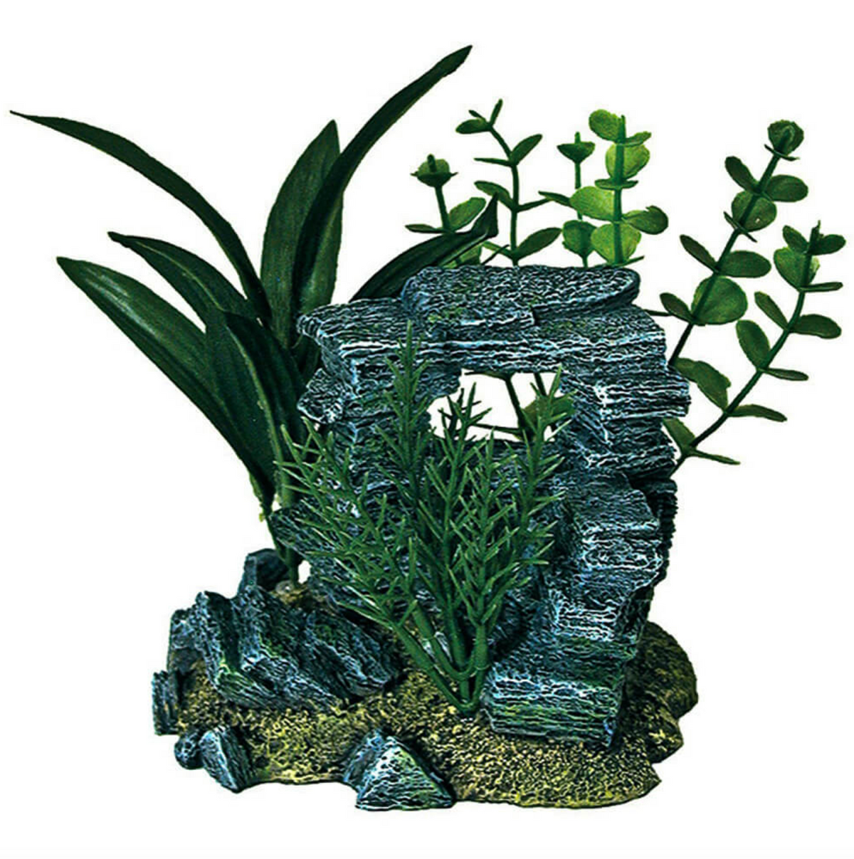 Blue Ribbon - Rock Arch With Plants Small Ornament