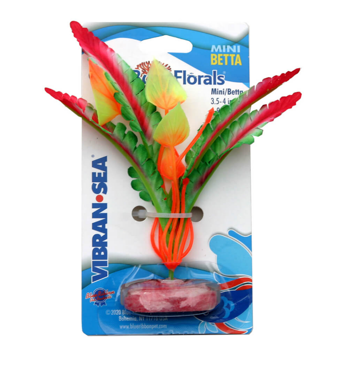 Blue Ribbon - Ferndale Plant Red Silk-Style With Resin Base