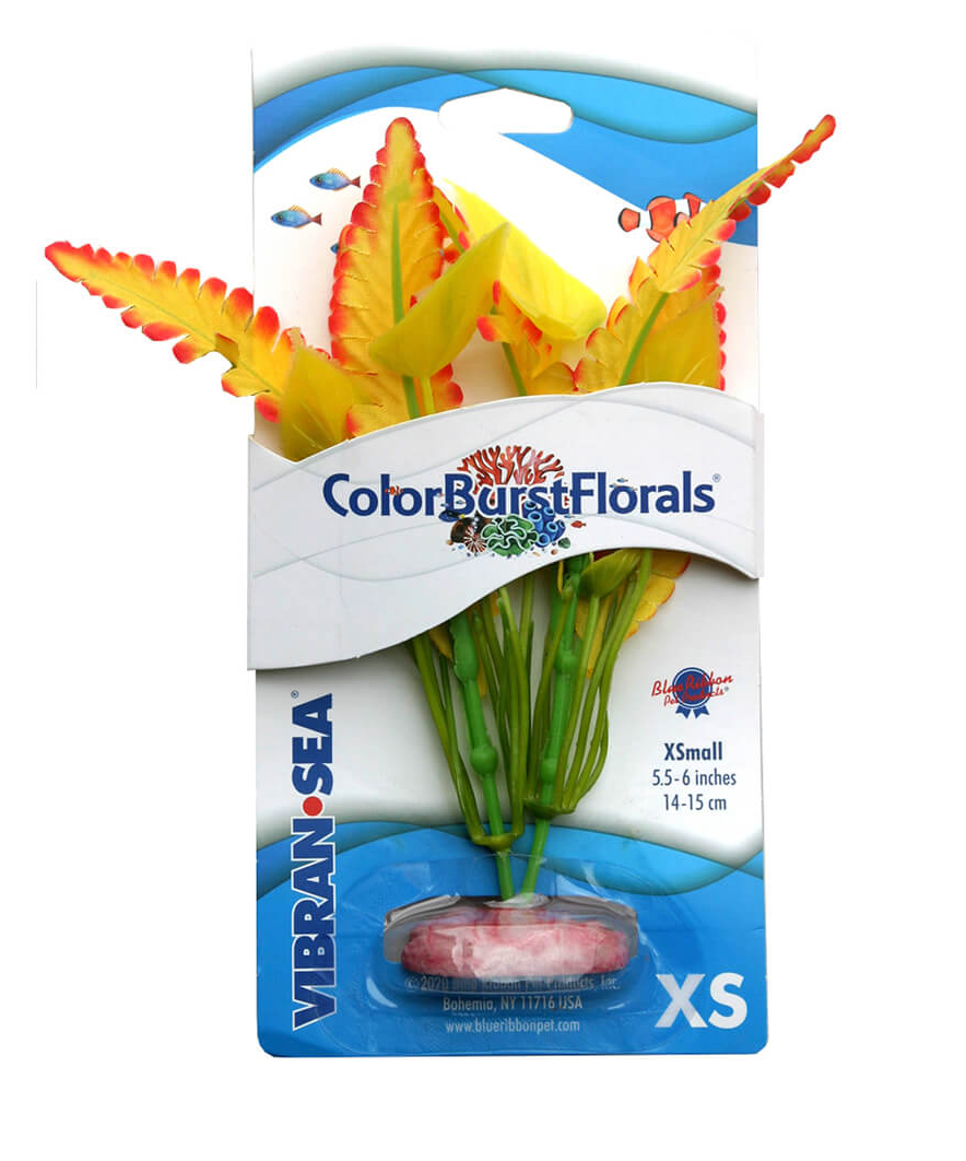 Blue Ribbon - Ferndale Plant Yellow Silk-Style With Resin Base