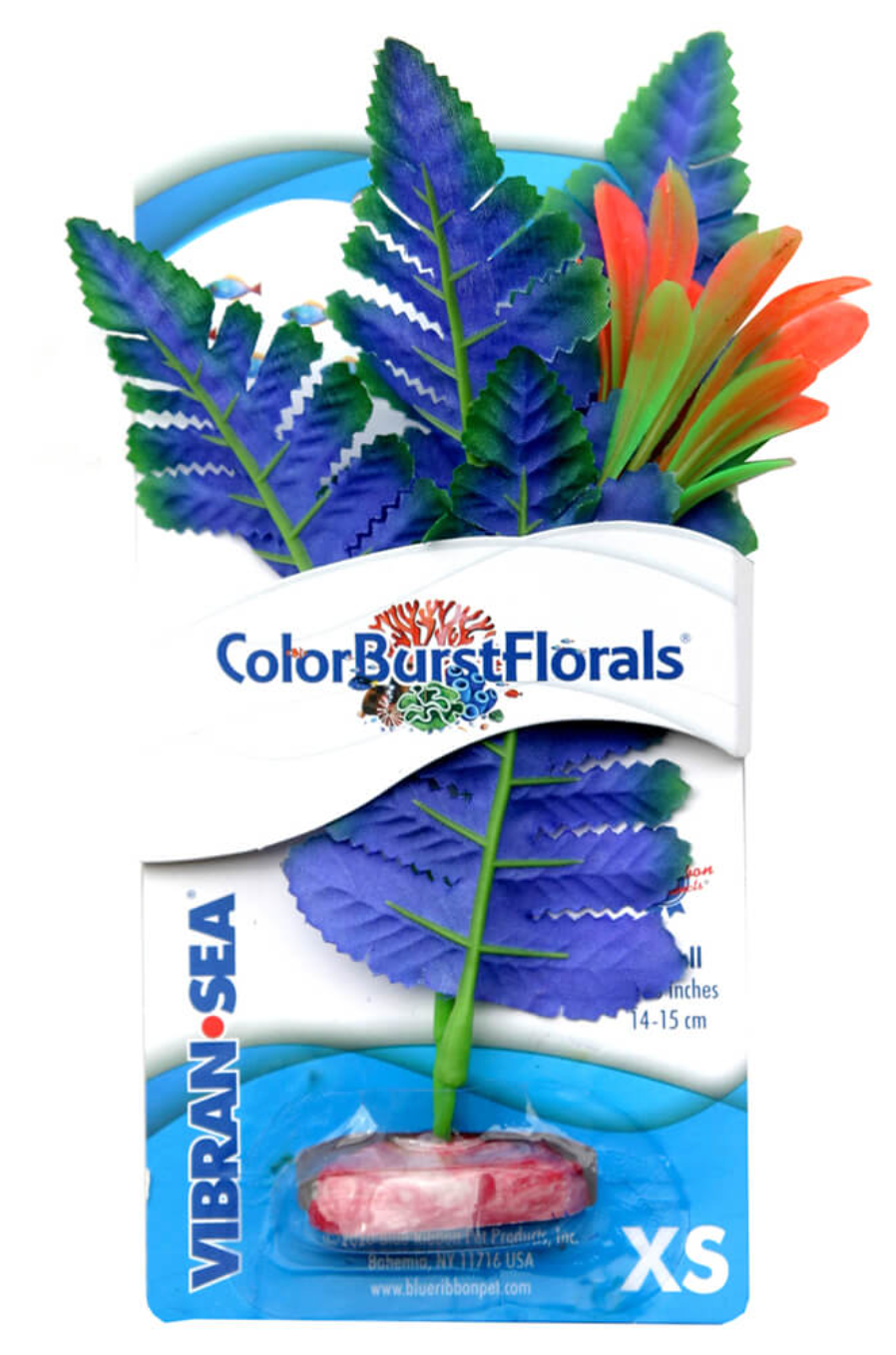 Blue Ribbon - Butterfly Sword Plant Blue Silk-Style With Resin Base