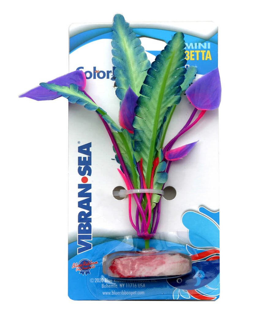 Blue Ribbon - Ferndale Plant Blue Silk-Style With Resin Base