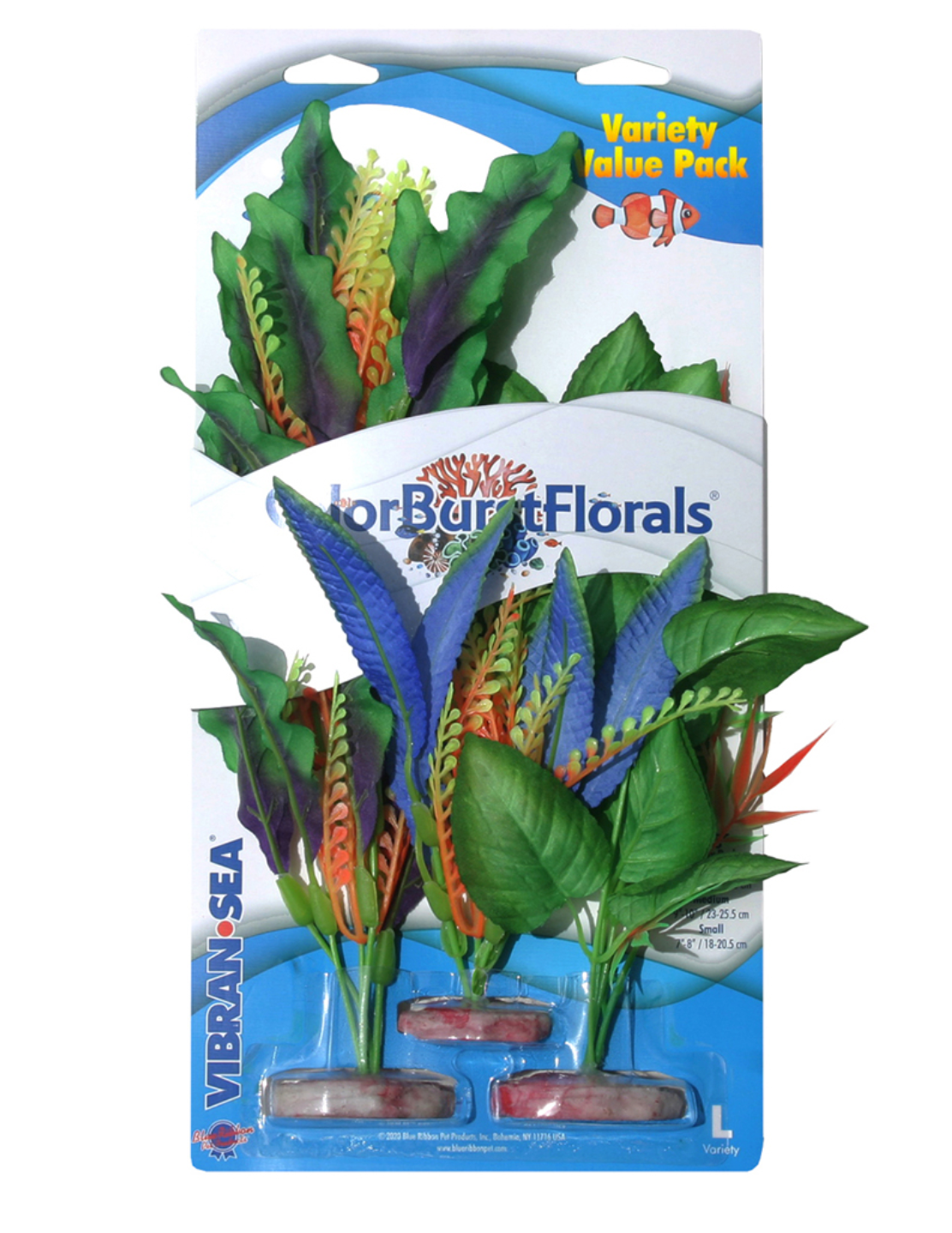 Blue Ribbon - Variety Pack Plants Sm/Med/Lg Color Burst Florals Silk-Style