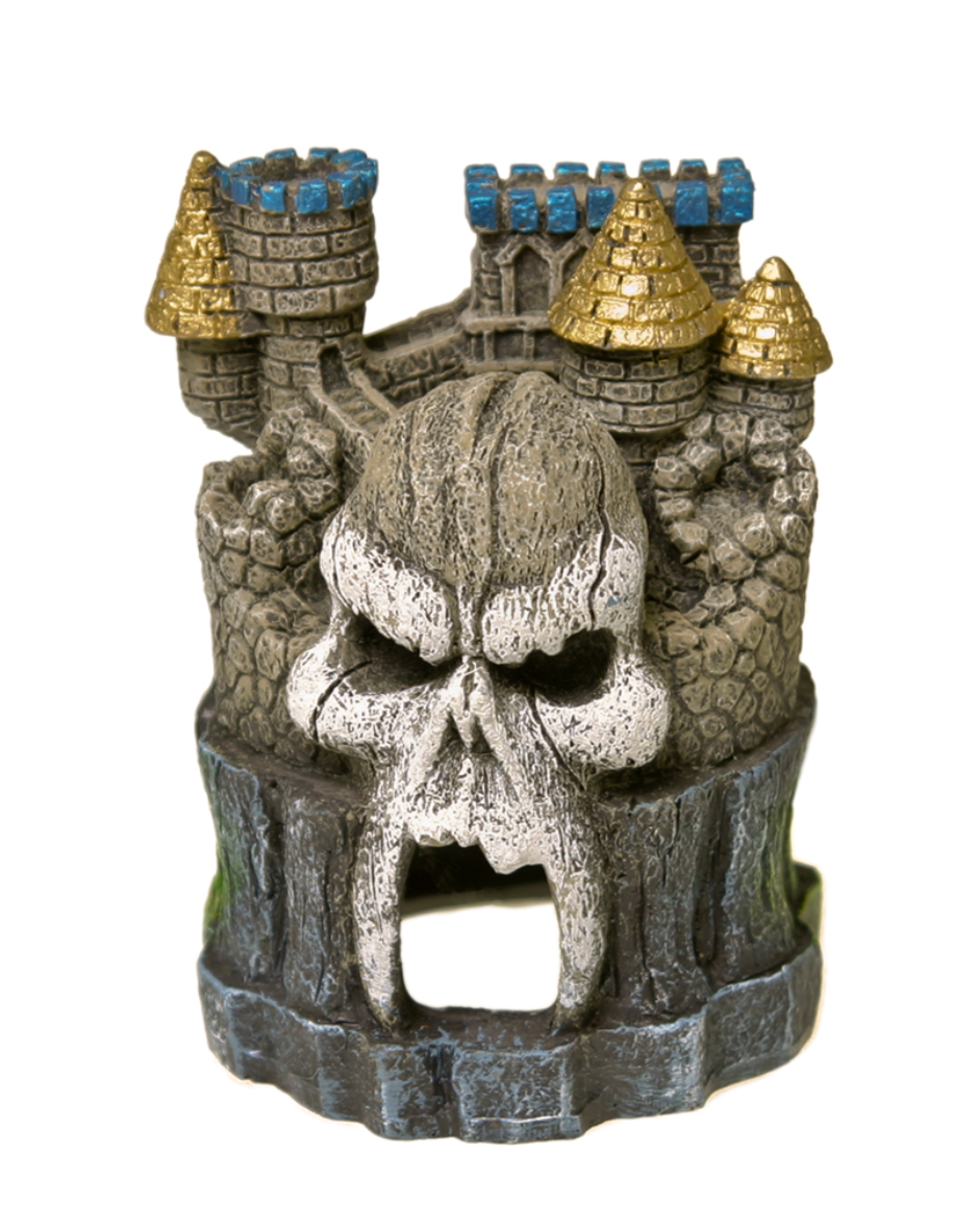 Blue Ribbon - Skull Castle Fish Tank Ornament