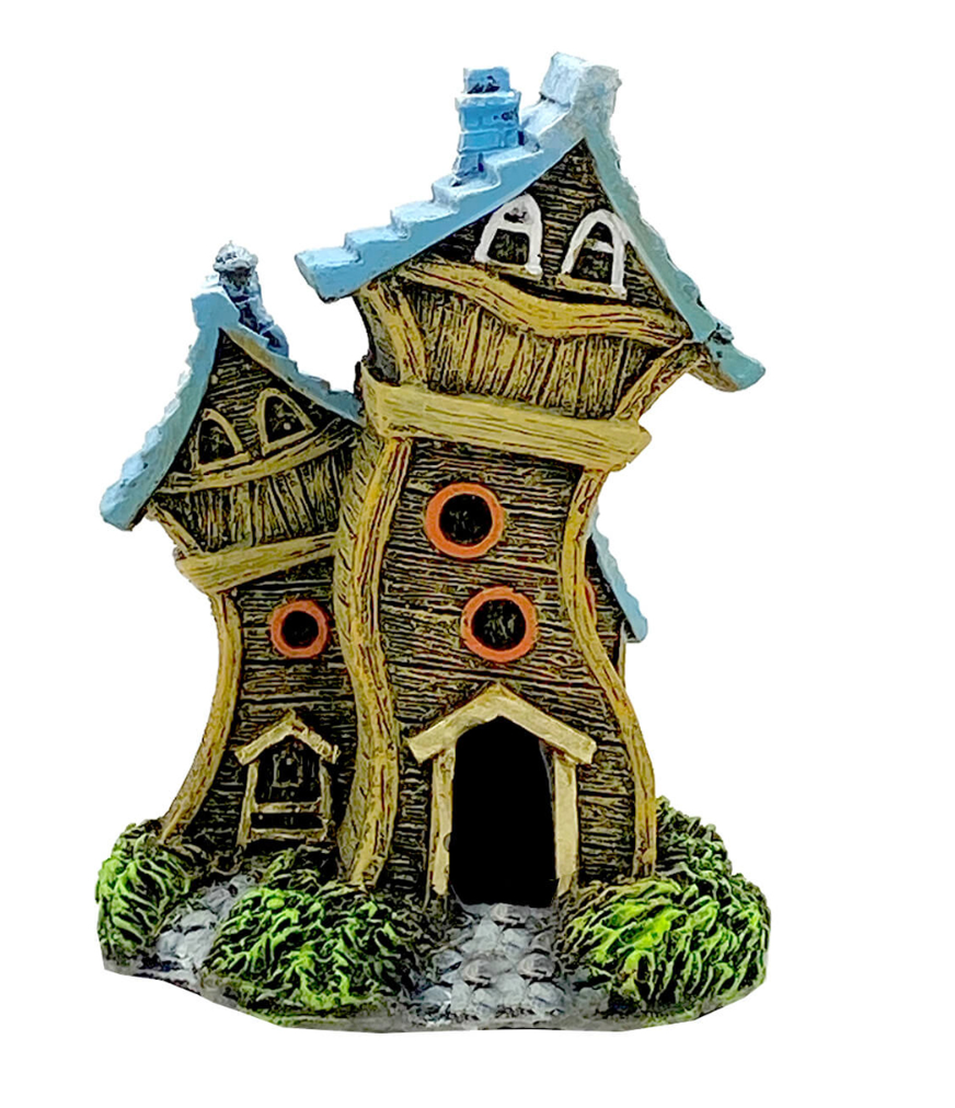 Blue Ribbon - Fun House Village Small Fish Tank Ornament