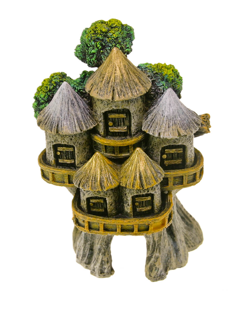 Blue Ribbon - Tree House Village Fish Tank Ornament