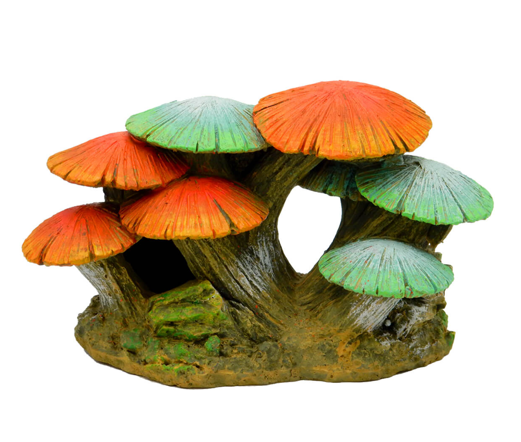 Blue Ribbon - Mushroom Garden Long Small Glows Ornament