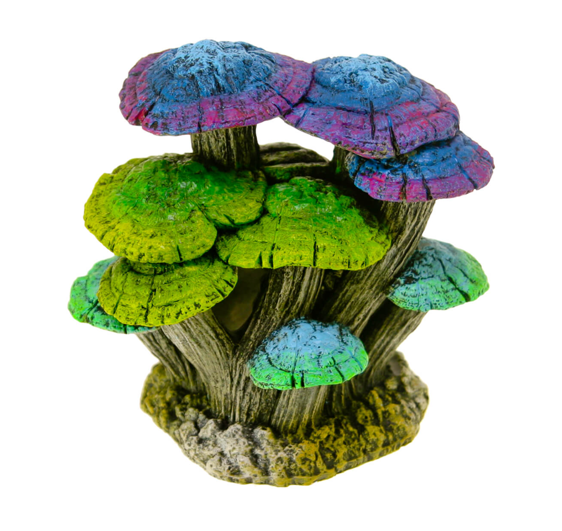 Blue Ribbon - Driftwood Mushroom Garden Glows Ornament