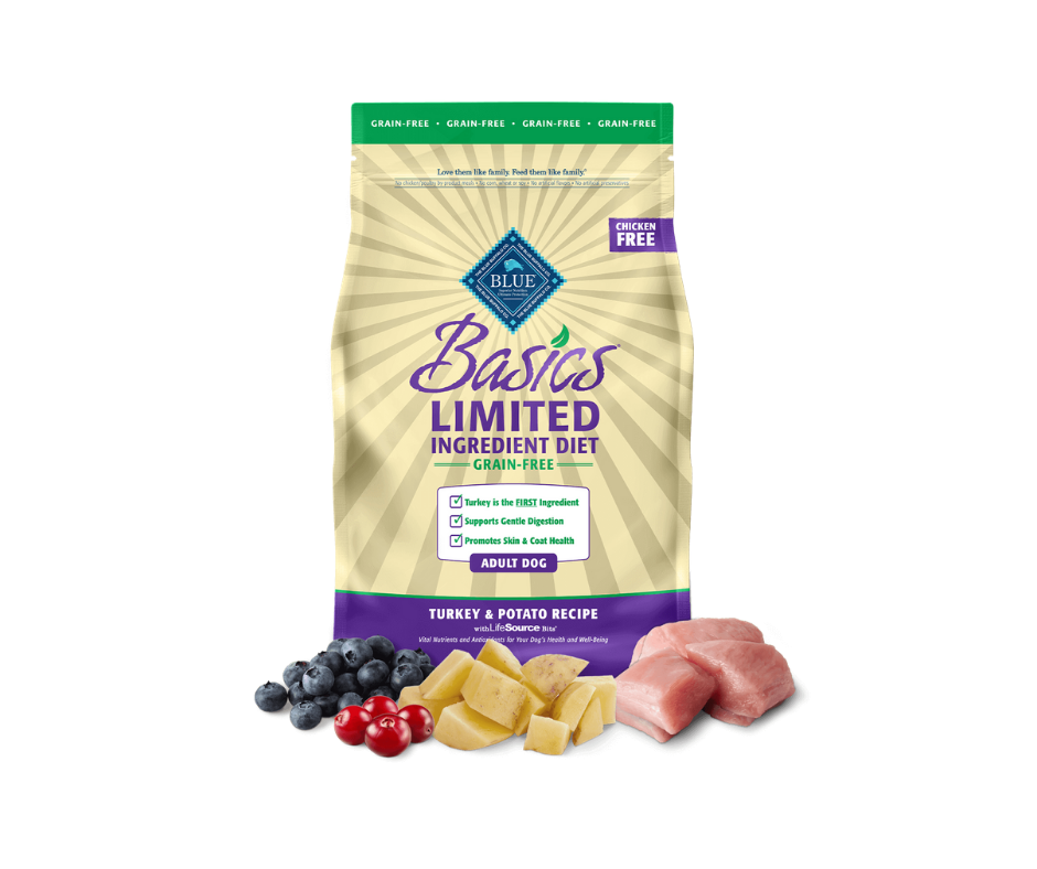 Blue Buffalo Basics Adult Dog Grain Free Turkey and Potato Recipe D
