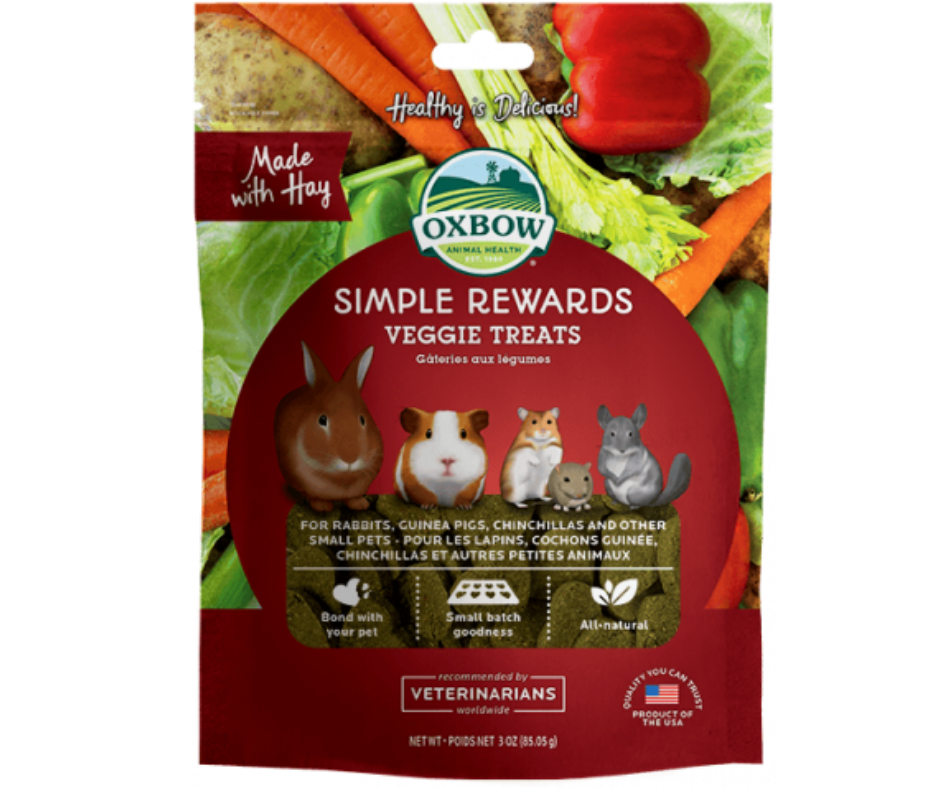Oxbow Simple Rewards Veggie Treat For Small Animals 3 oz.