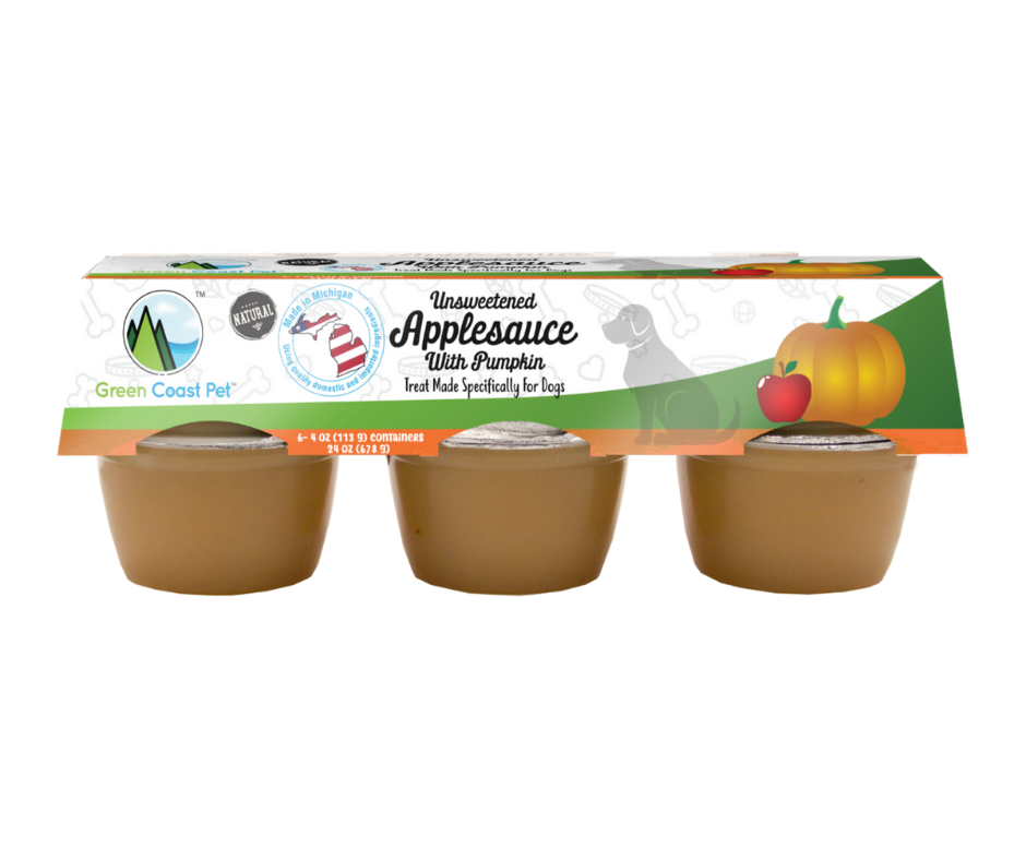 Green Coast Pet - Unsweetened Applesauce with Pumpkin. Dog Treats.-Southern Agriculture