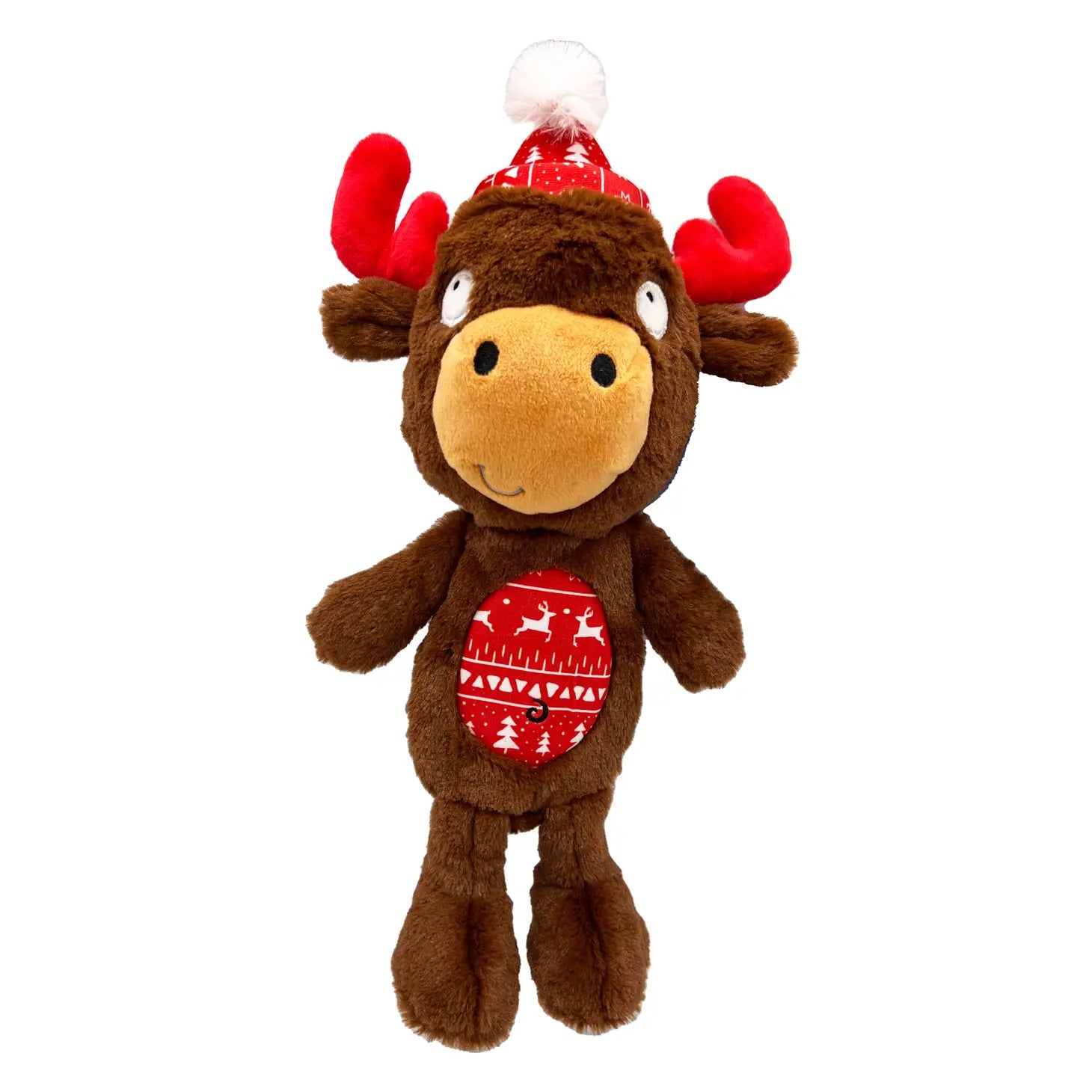Huxley & Kent Lulubelles Mistletoe Moose Plush Dog Toy