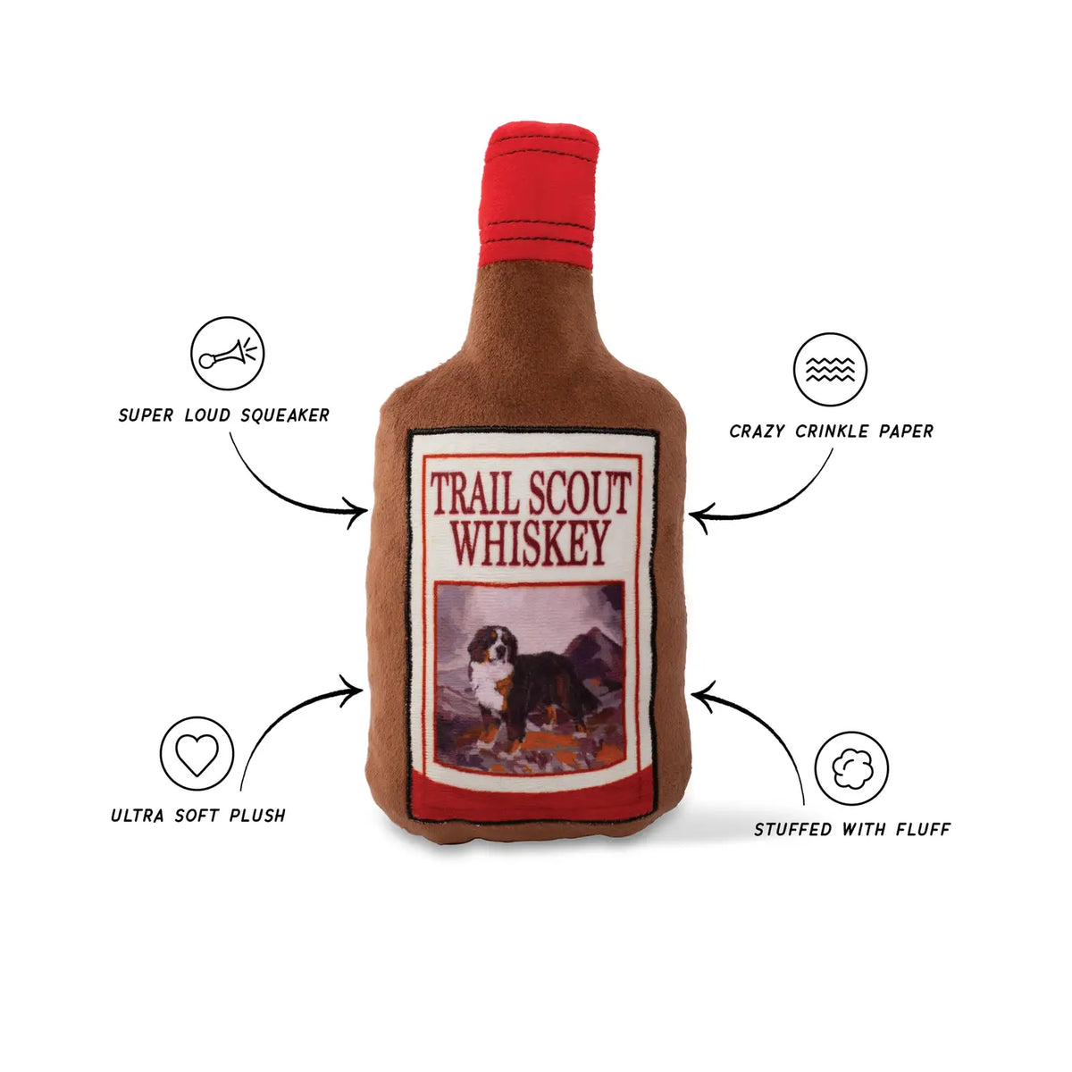 Wagsdale - Trail Scout Whiskey Plush Dog - Southern Agriculture