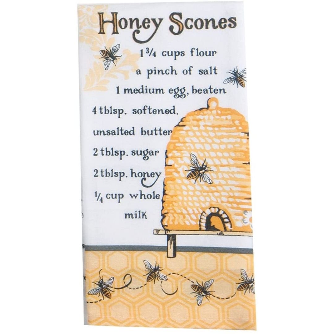 Kay Dee Designs Flour Sack Towel - Queen Bee Honey Scones Recipe