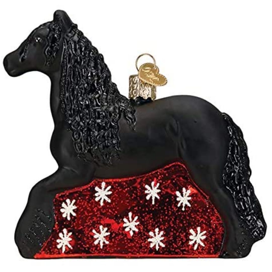 Old World Christmas - Friesian Horse Ornament-Southern Agriculture