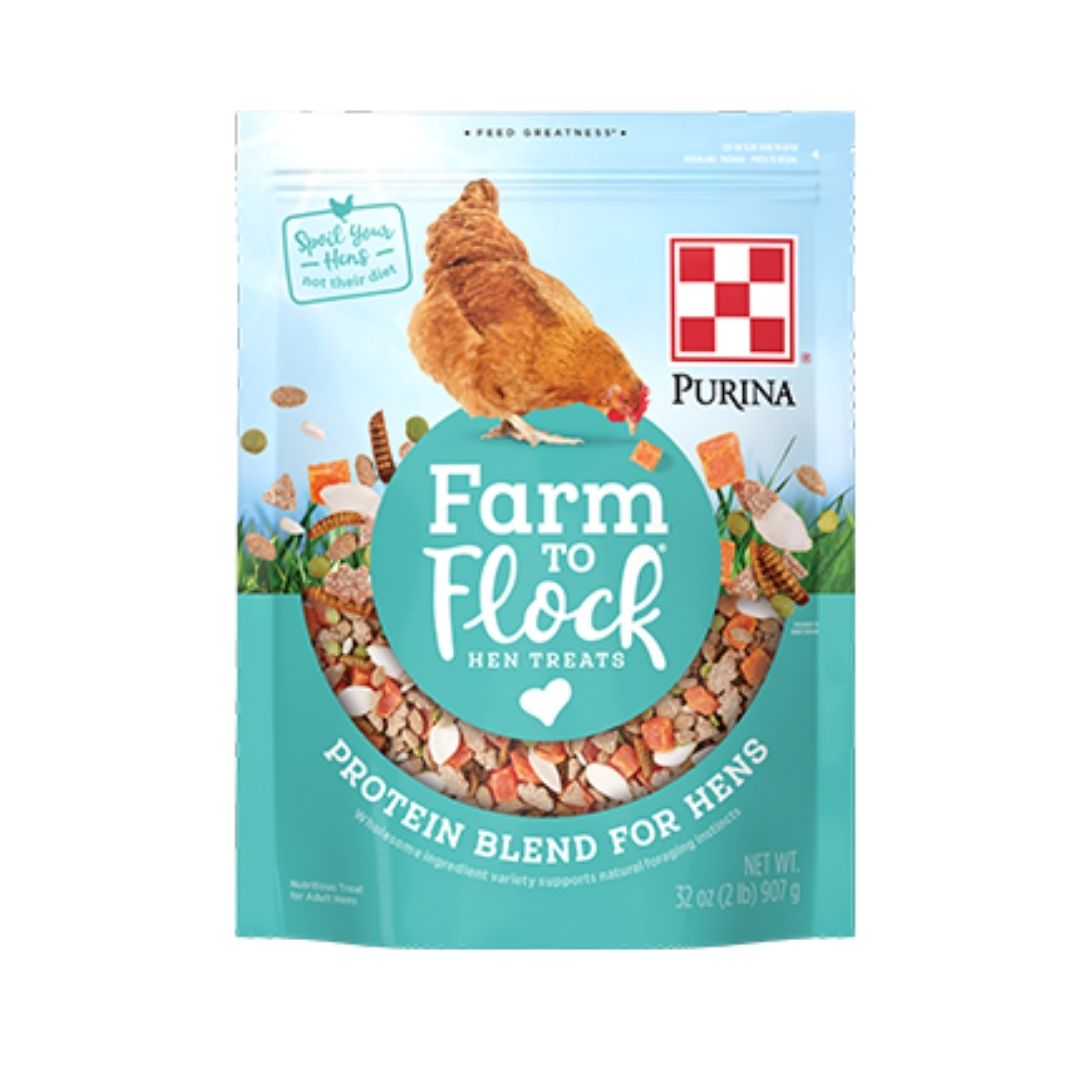Purina Animal Nutrition - Farm to Flock Protein Blend Hen Treats 2lbs