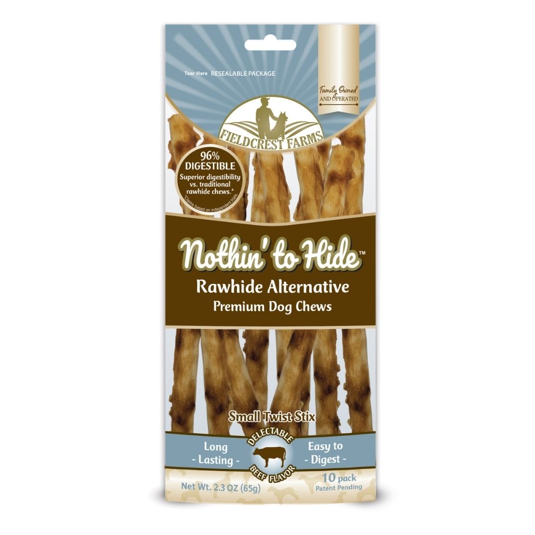 Fieldcrest Farms - Nothin' To Hide Twists Beef Dog Treats - Rawhide Alternative