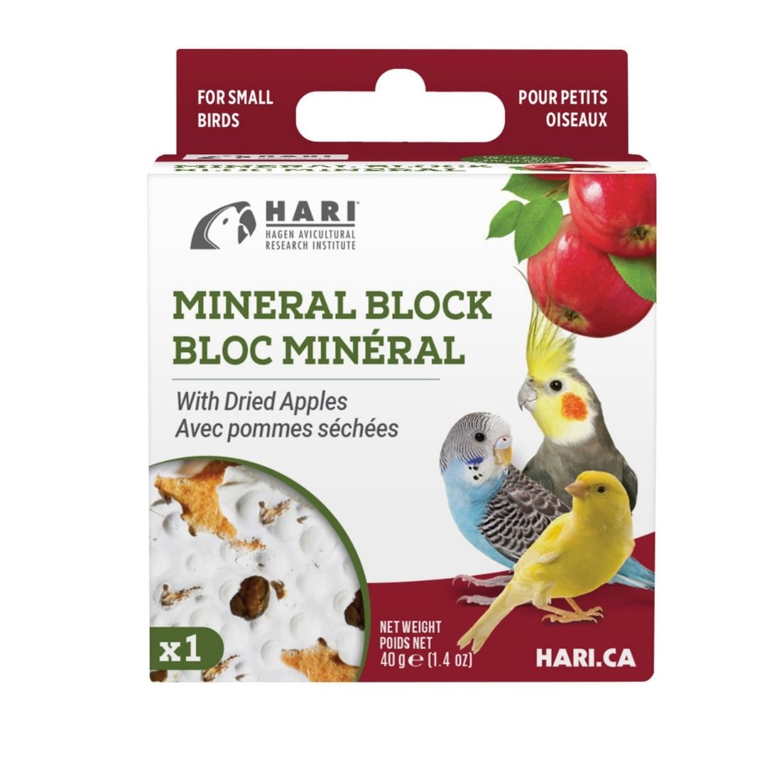Mineral Block for Small Bird - Dried Apple