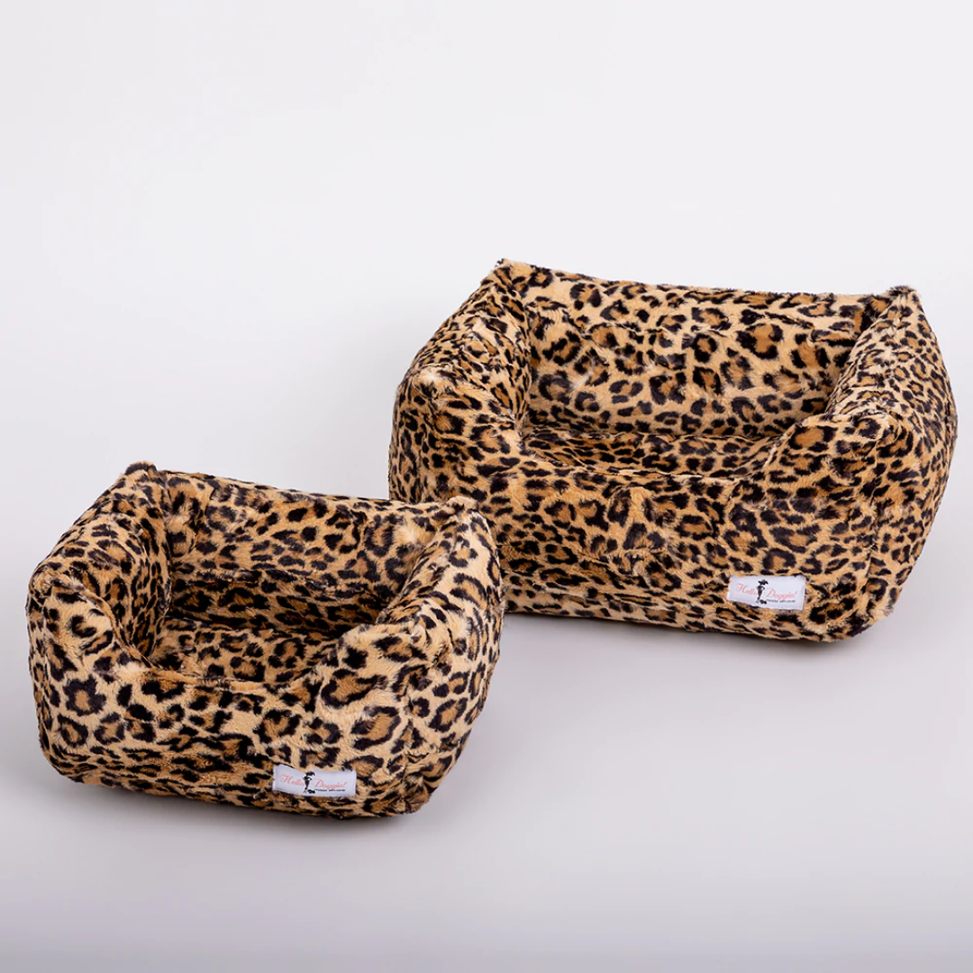 Hello Doggie Cashmere Dog Bed - Leopard