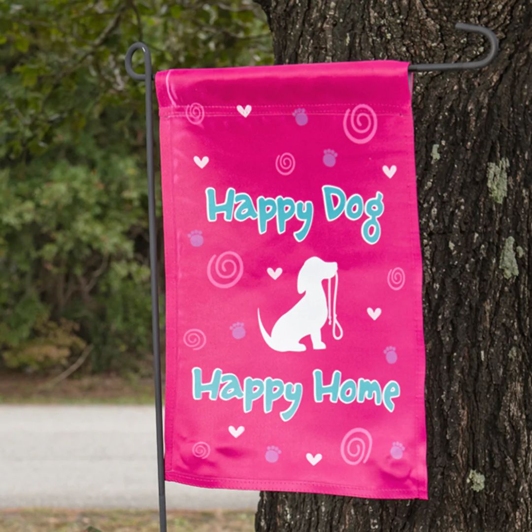 Dog Speak - Garden Flag Happy Dog Happy