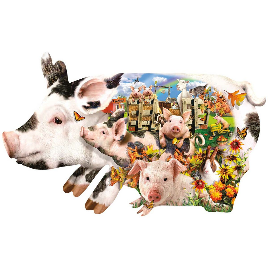 Harvest Pigs Shaped Puzzle