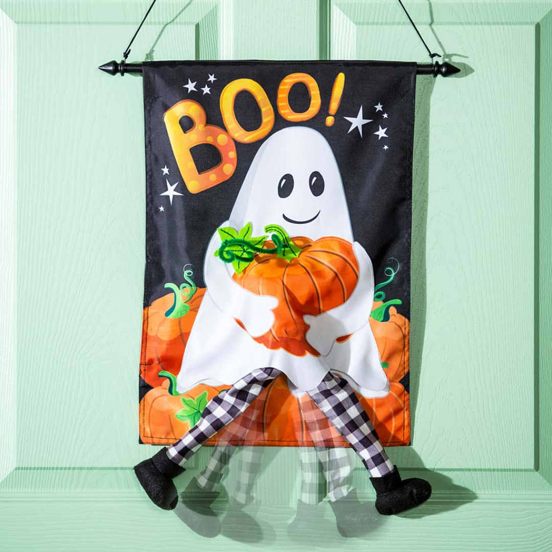Evergreen Enterprises - Kickin’ Ghost Garden Flag