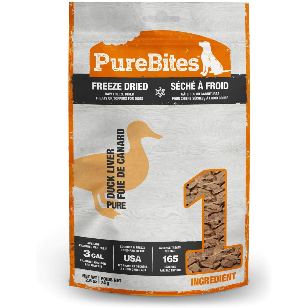 Central Pet - PureBites Duck Liver Freeze-Dried Raw Dog Treats