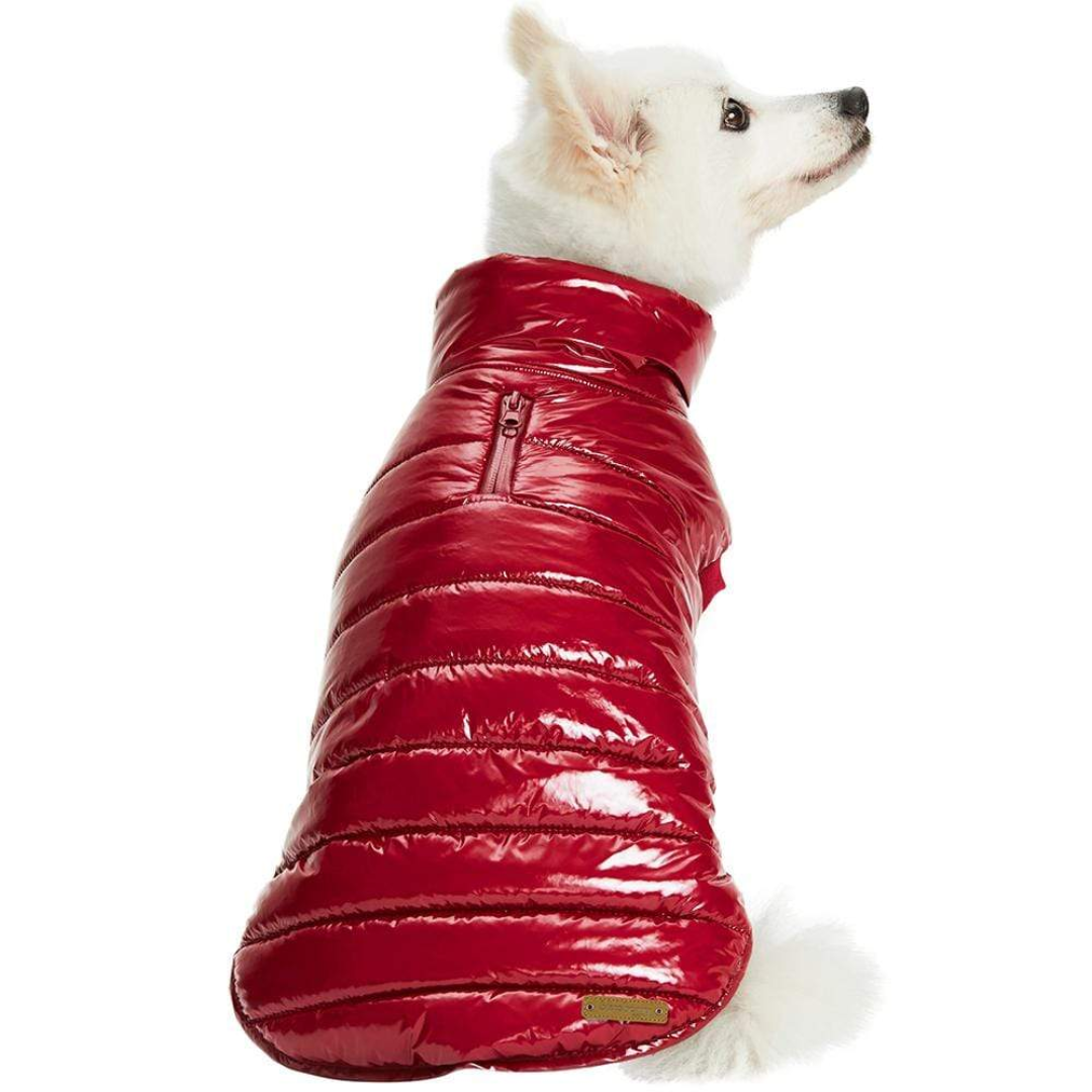 Dog Puffer Jacket Burgundy