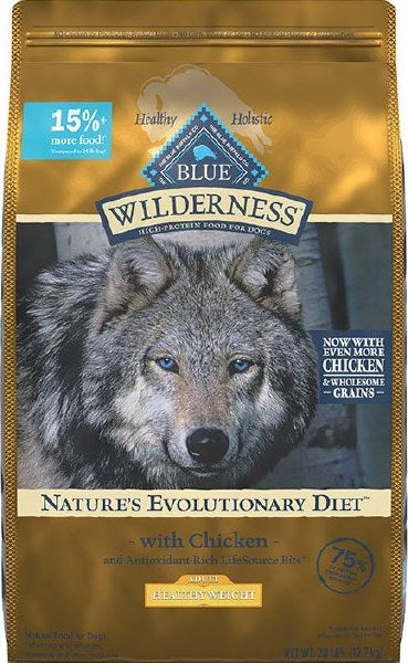 Blue Buffalo Wilderness Adult Dog Healthy Weight Chicken Recipe Dry