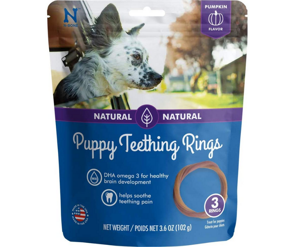 N-Bone - Puppy Teething Ring Pumpkin Flavor 3 Pack - Southern Agriculture
