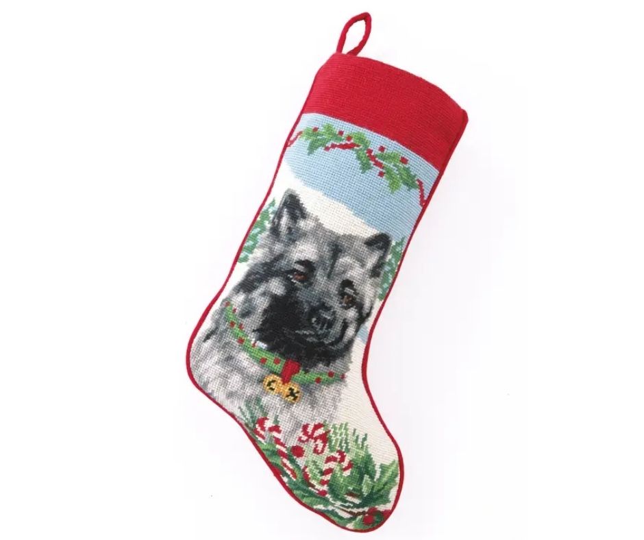 Keeshond Needlepoint Stocking-Southern Agriculture