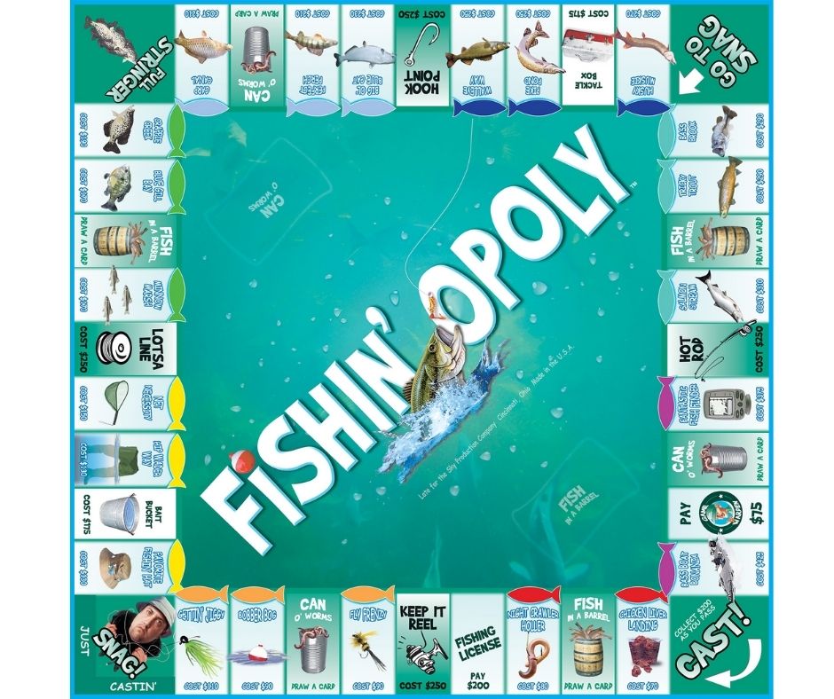 LATE FOR THE SKY FISHIN-OPOLY PROPERTY TRADING BOARD GAME