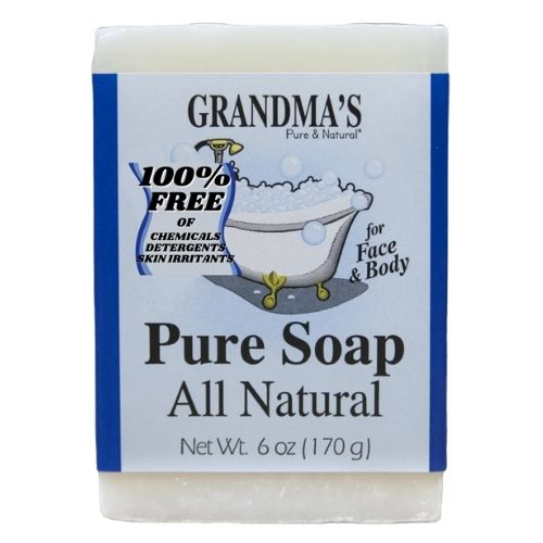Grandmas Pure & Natural Lye Soap, Pure - 6 oz