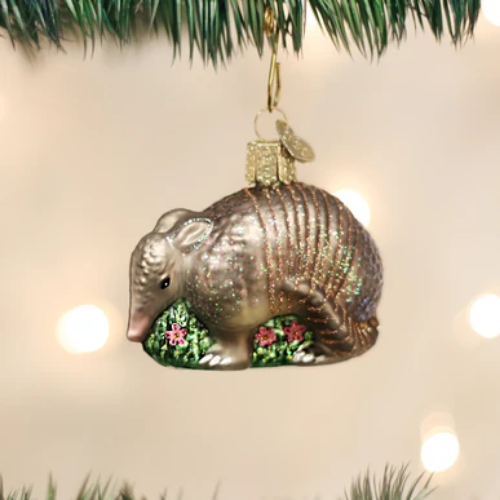 Old World Christmas Glass Armadillo Ornament-Southern Agriculture