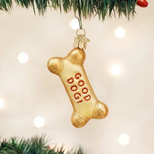 Old World Christmas "Good Dog" Bone Ornament-Southern Agriculture