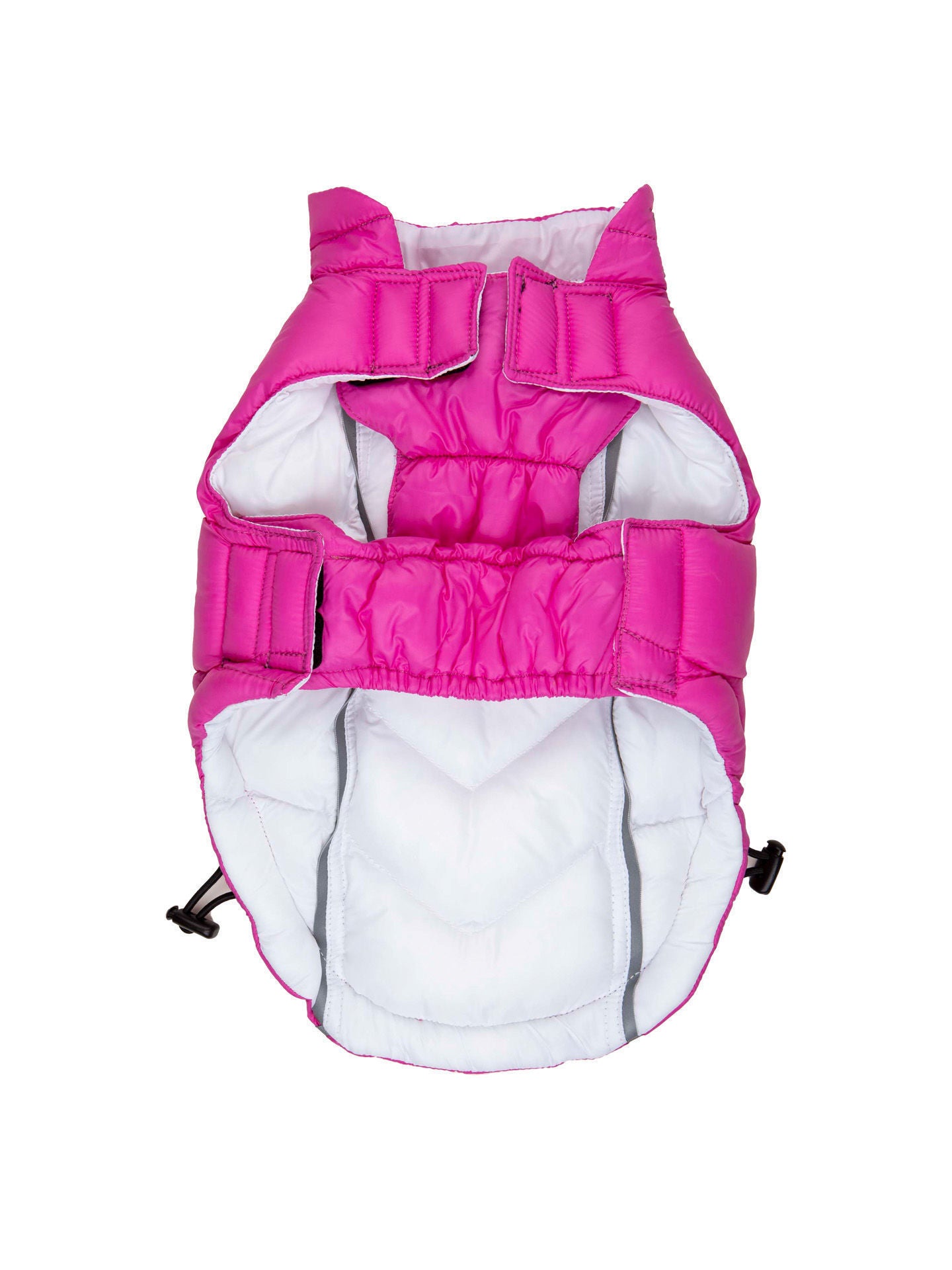 Barker's Bowtique - Puffer Vest Featherlite Reversible Pink & White