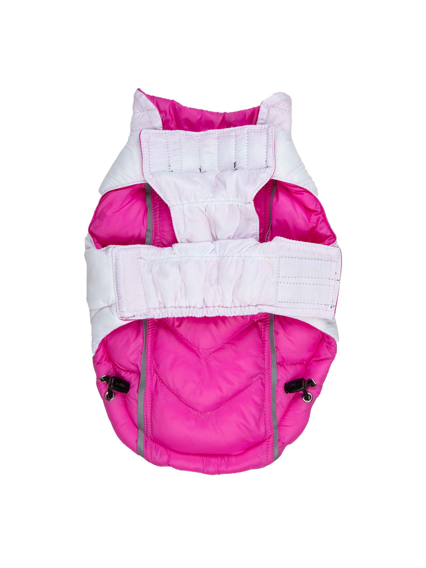 Barker's Bowtique - Puffer Vest Featherlite Reversible Pink & White