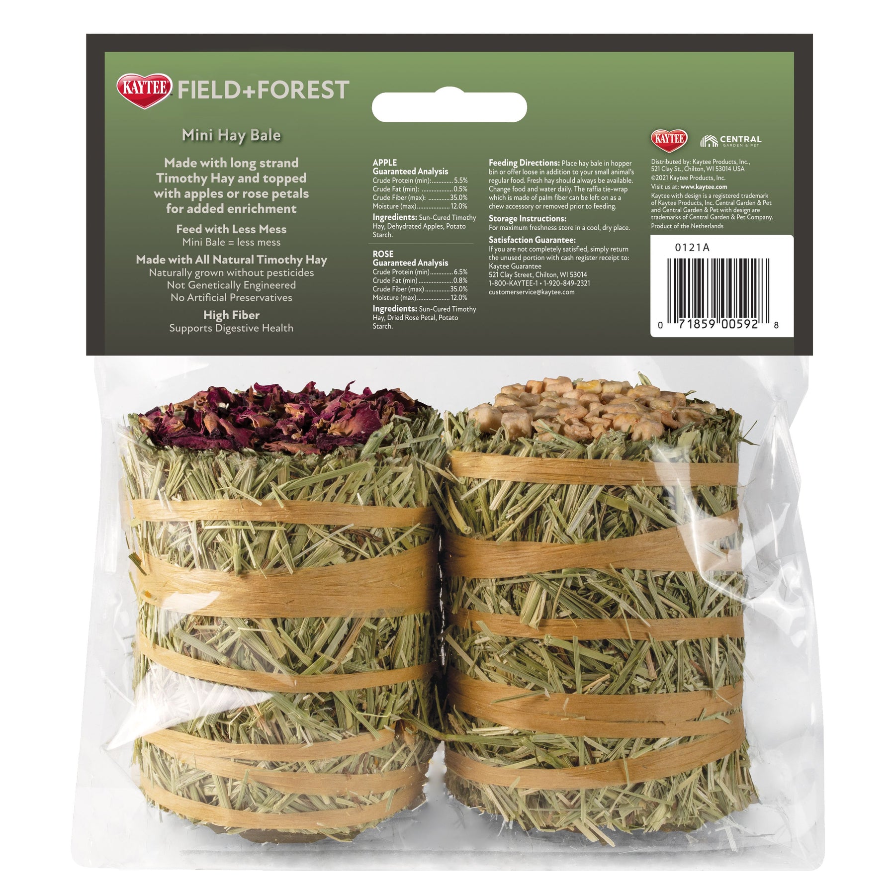 Field + Forest Mini Hay Bales Apple/Rose 2 Pack