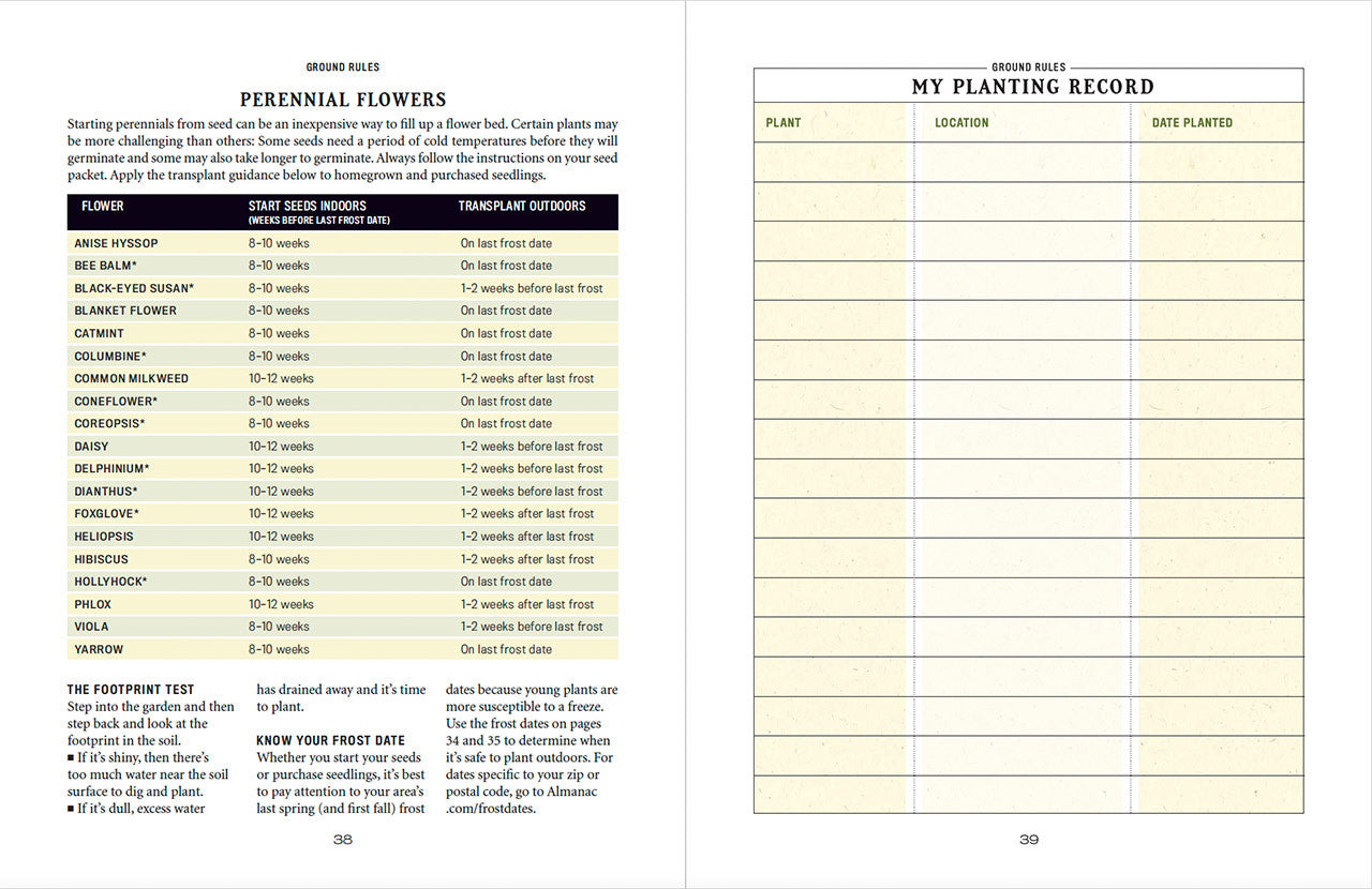 2025 Old Farmer's Almanac Flower Gardener's Handbook