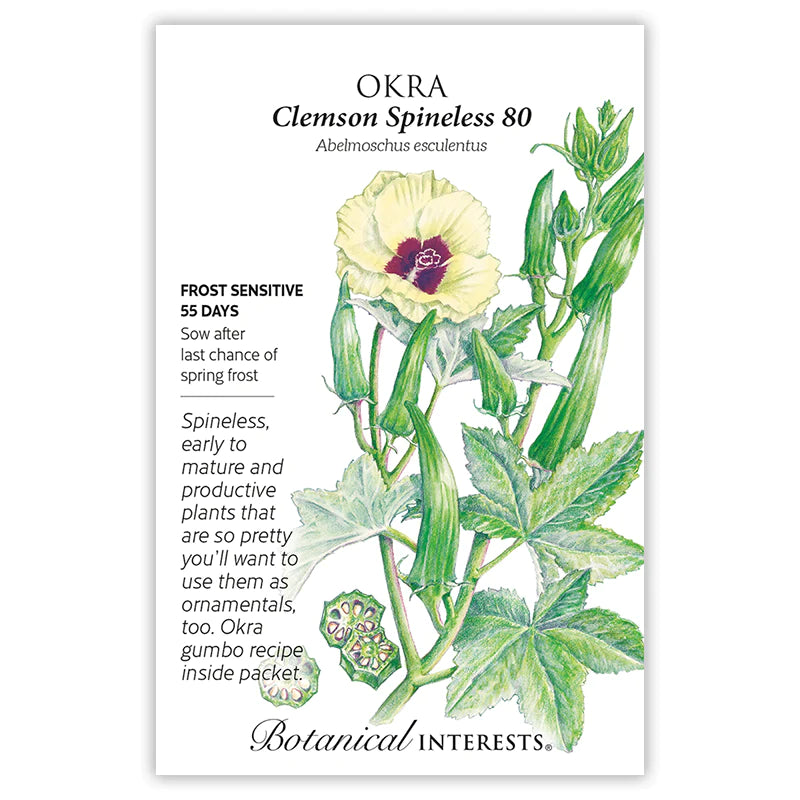 Okra Cloemson Spineless 80 Organic
