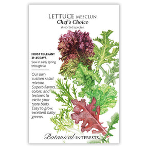 Botanical Interests, Inc. - Chef's Choice Mesclun Lettuce Seeds - Southern Agriculture 