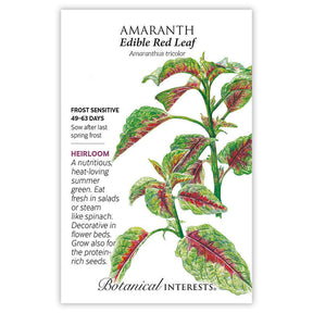 Botanical Interests, Inc. - Edible Red Leaf Amaranth Seeds