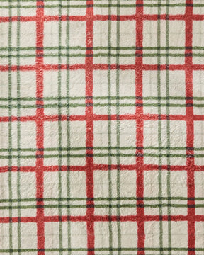 Geometry - Plush Towel Ribbon Plaid