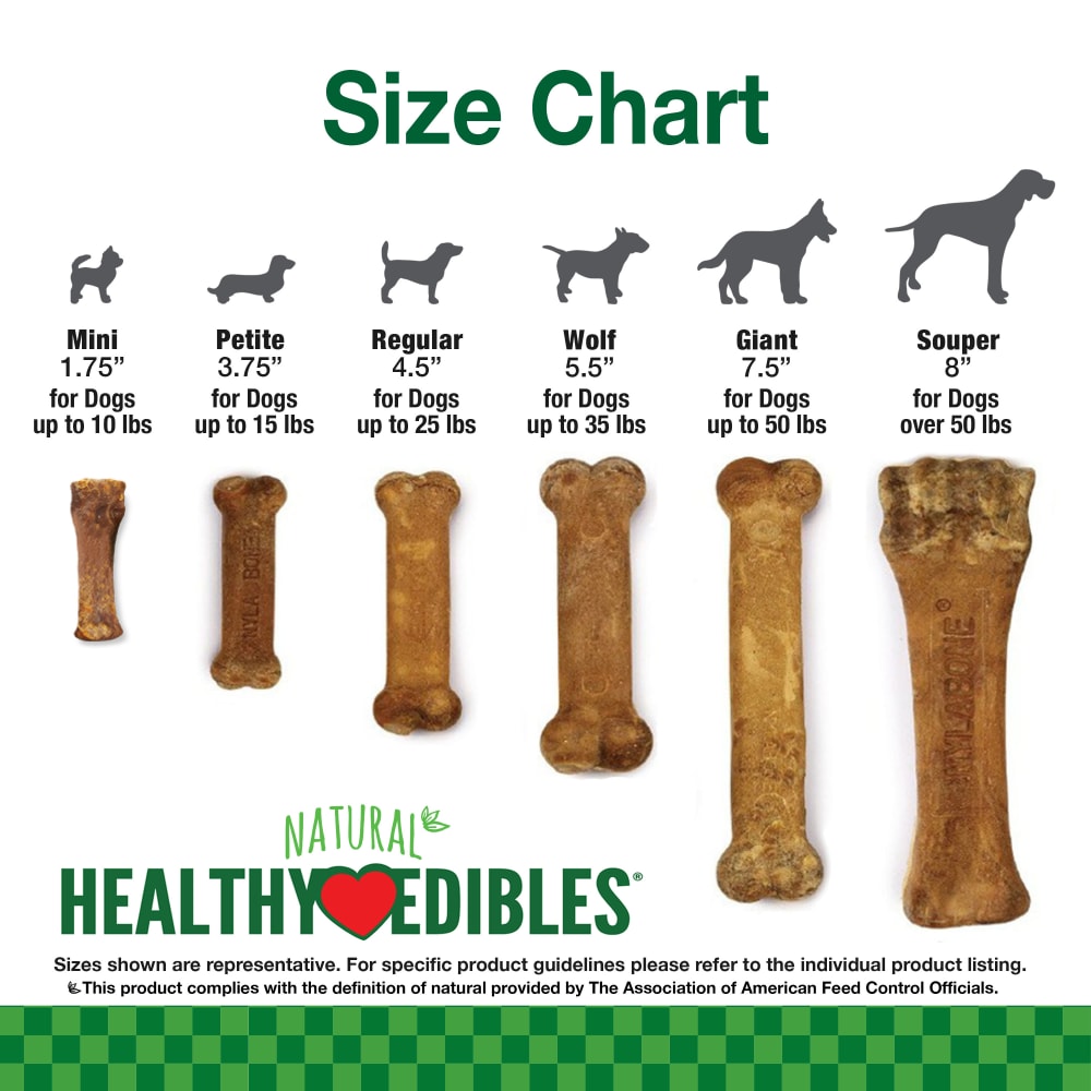 Nylabone - Healthy Edibles Roast Beef Flavor Bone Dog Treats Souper