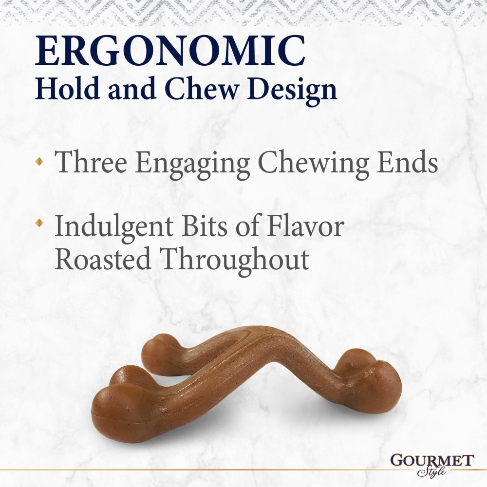 Nylabone - Gourmet Wishbone Bacon Regular Strong Chew