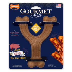Nylabone - Gourmet Wishbone Bacon Regular Strong Chew