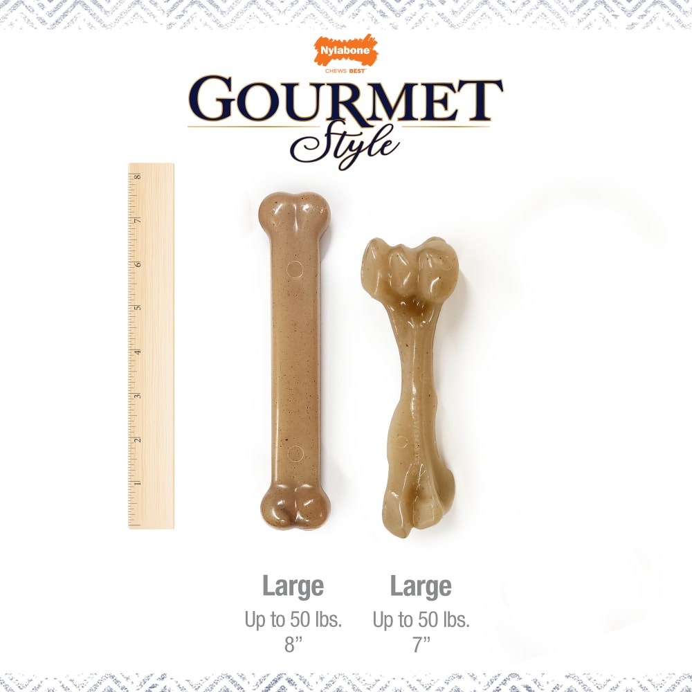 Nylabone - Gourmet Bone & Femur (Cheddar & Baby Back Ribs) Strong Chew