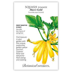 Botanical Interests, Inc. - Max's Gold Summer Squash Seeds