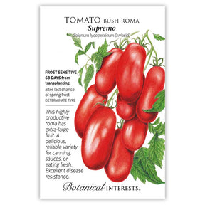 Botanical Interests, Inc. - Supremo Bush Roma Tomato Seeds
