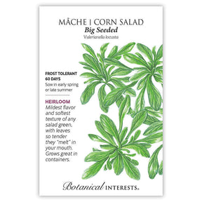 Botanical Interests, Inc. - Big Seeded Mache (Corn Salad) Seeds